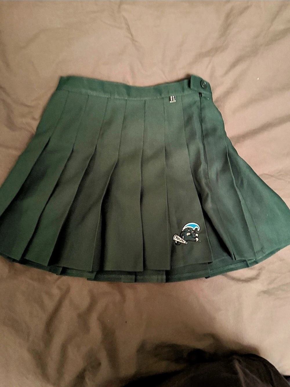 Hype & Vice Tulane University Pleated Mini Skort Green - discontinued. Originall